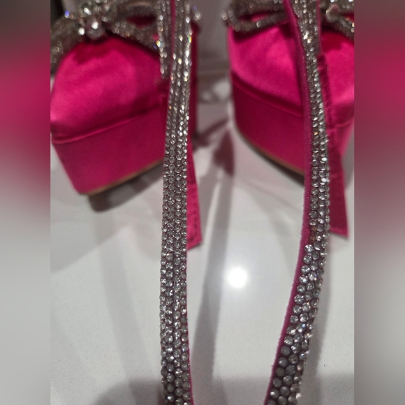 Women Wedding Heels Stiletto Ankle Strap Pointed Toe Heels Party High Heels 8 - Picture 7 of 8